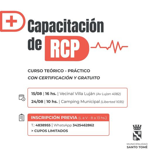 La Municipalidad ofrecerá nuevas capacitaciones gratuitas sobre RCP