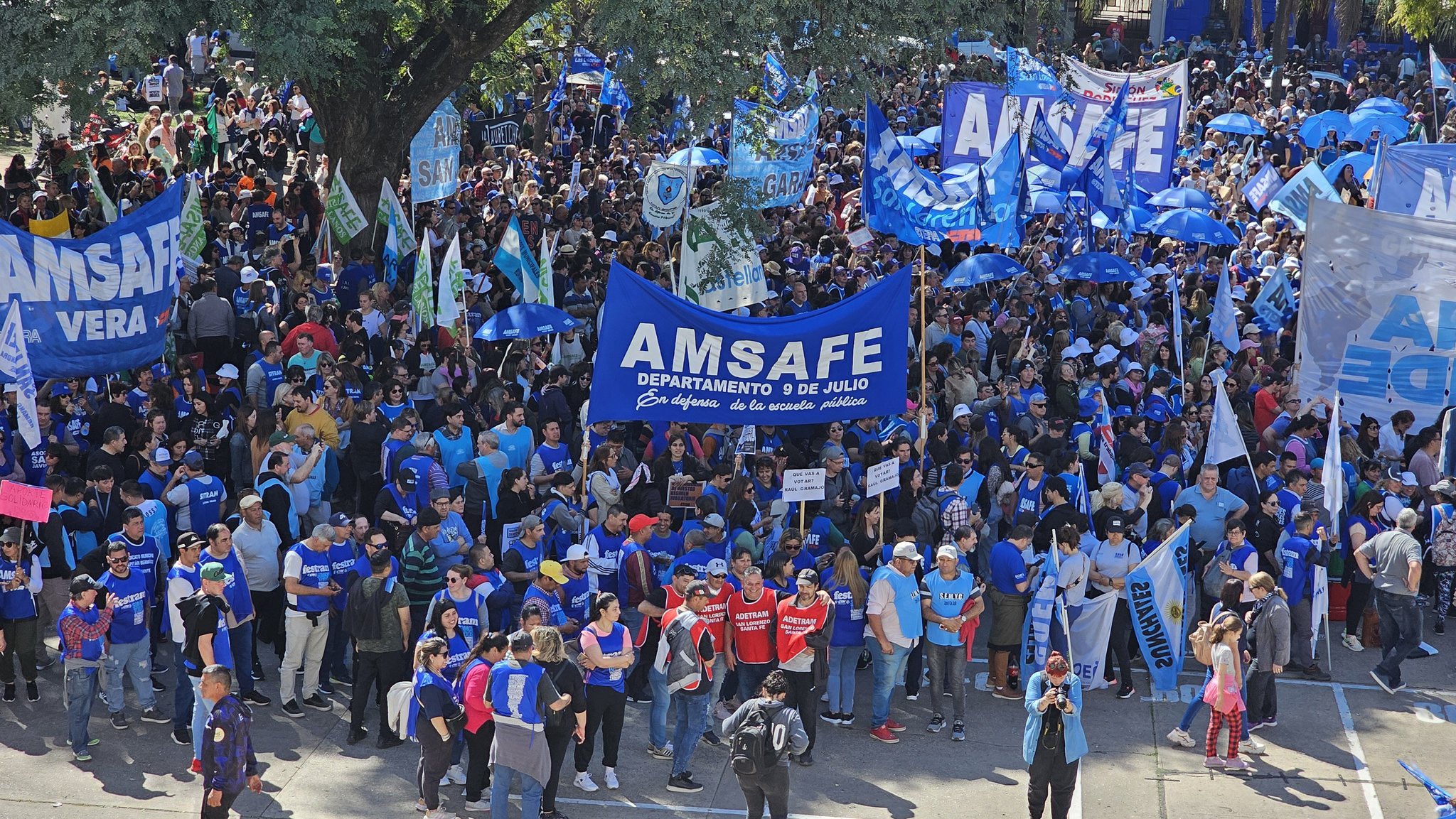 Amsafé y Sadop van al paro el próximo jueves en rechazo a la reforma jubilatoria