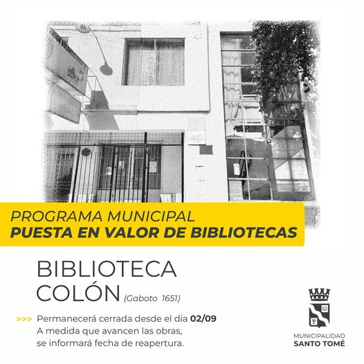 Comienza la ejecución del Programa Municipal de Puesta en Valor de Bibliotecas