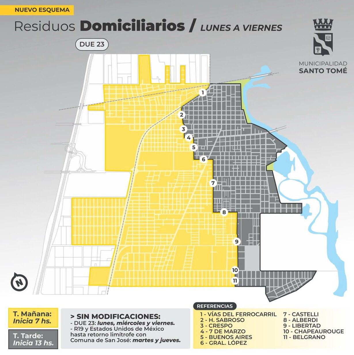 Nuevo esquema de recolección de residuos en Santo Tomé